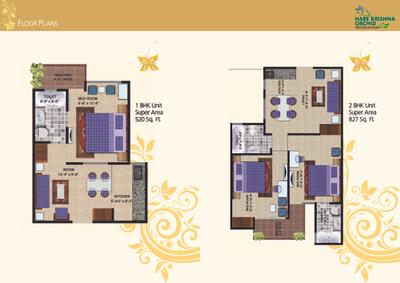 Image of 825 Sq.ft 2 BHK Apartment / Flat for sale in Hare Krishana Orchid, Sunrakh Bangar, Vrindavan for Rs. 8000000