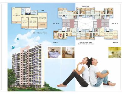 Image of 710 Sq.ft 1 BHK Apartment / Flat for sale in Mehta Amrut Siddhi, Titwala, Thane for Rs. 3500000