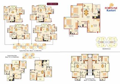 Image of 1830 Sq.ft 3 BHK Apartment / Flat for sale in Fortune Kasturi, Bagmugaliya, Bhopal for Rs. 6000000
