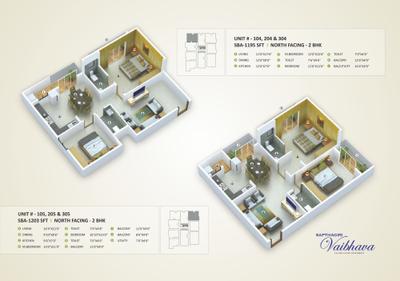 Image of 1438 Sq.ft 3 BHK Apartment / Flat for sale in Sapthagiri Vaibhava by Sapthagiri Infra, K R Puram, Bengaluru for Rs. 16350000