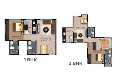 Image of 390 Sq.ft 1 BHK Apartment / Flat for sale in Peak 25, Vikhroli East, Mumbai for Rs. 9000000