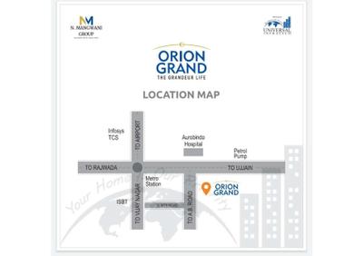 Image of 1170 Sq.ft 2 BHK Apartment / Flat for sale in Lotus Orion Grand, Bhawrasla, Indore for Rs. 6000000