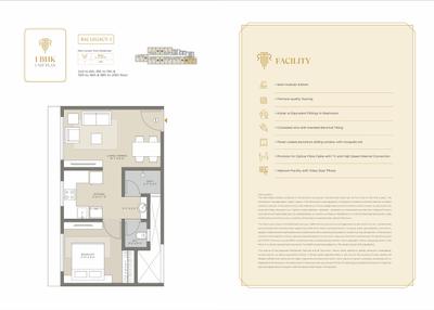 Image of 650 Sq.ft 1 BHK Apartment / Flat for sale in Raj Legacy, Mira Road East, Mira Bhayandar for Rs. 7540000