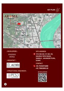 Image of 1815 Sq.ft 3 BHK Apartment / Flat for sale in Friends Aroma Heights, Dahin Nagar, Surat for Rs. 4800000