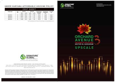Image of 560 Sq.ft 2 BHK Apartment / Flat for sale in Signature Global Orchard Avenue 3, Sector 93, Gurgaon for Rs. 6000000