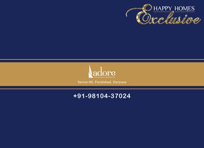 Image of 1000 Sq.ft 3 BHK Apartment / Flat for sale in Adore Happy Homes Exclusive Phase 2, Sector 86, Faridabad for Rs. 6400000