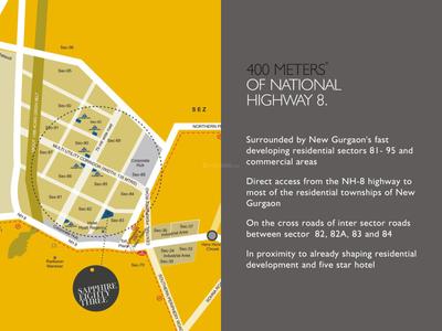 Image of 688 Sq.ft 1 BHK Apartment / Flat for sale in Ameya Sapphire 83, Sector 83, Gurgaon for Rs. 5800000