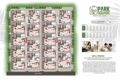 Image of 1350 Sq.ft 3 BHK Apartment / Flat for sale in Jai Park Square, K R Puram, Bengaluru for Rs. 8500000