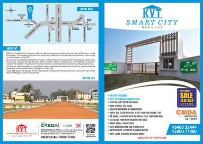 Image of 1500 Sq.ft Residential Plot / Land for sale in KVT Smart City, Red Hills, Chennai for Rs. 7600000