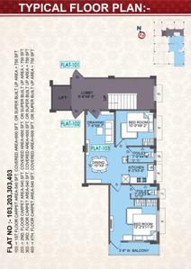 Image of 655 Sq.ft 2 BHK Apartment / Flat for sale in Flora Apartment, Kalyani, Nadia for Rs. 5000000