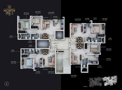 Image of 353 Sq.ft 1 BHK Apartment / Flat for sale in 19 North, Kandivali West, Mumbai for Rs. 10500000