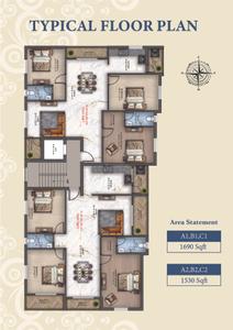 Image of 1530 Sq.ft 3 BHK Apartment / Flat for sale in Traventure Serene, Saligramam, Chennai for Rs. 17800000