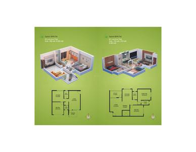 Image of 1309 Sq.ft 3 BHK Apartment / Flat for sale in Nerkar Ganesh Signifia, Parab Nagar, Nashik for Rs. 5500000