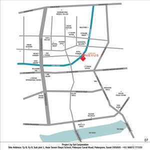 Image of 800 Sq.ft 1 BHK Apartment / Flat for sale in Sai Capital Nexus, Pankaj Nagar, Surat for Rs. 2800000