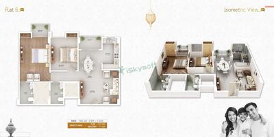 Image of 1480 Sq.ft 3 BHK Apartment / Flat for sale in Purbasa Giriraj Tower, Basishta, Guwahati for Rs. 8700000