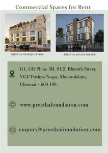 Image of 1512 Sq.ft 3 BHK Apartment / Flat for sale in Preetha Sivaji Gardens, Medavakkam, Chennai for Rs. 13000000