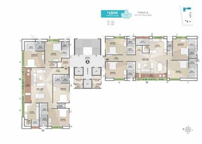 Image of 4300 Sq.ft 4 BHK Apartment / Flat for sale in Atlanta Eliza, Vesu, Surat for Rs. 32700000