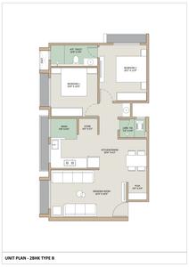 Image of 1282 Sq.ft 2 BHK Apartment / Flat for sale in Shree Suraj 24, Vavol, Gandhinagar for Rs. 4300000