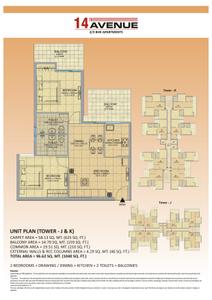 Image of 949 Sq.ft 2.5 BHK Apartment / Flat for sale in  Gaur City 2 12th Avenue, Noida Extension, Greater Noida for Rs. 8800000