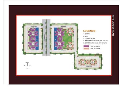 Image of 450 Sq.ft 1 BHK Apartment / Flat for sale in Auric City Homes, Sector 82, Faridabad for Rs. 3400000