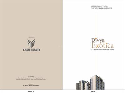 Image of 1260 Sq.ft 2 BHK Apartment / Flat for sale in Yash Divya Exotica, Gota, Ahmedabad for Rs. 6800000