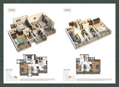 Image of 1050 Sq.ft 2 BHK Apartment / Flat for sale in SVBP Shanti Niketan, Naigaon East, Naigaon for Rs. 6000000