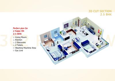 Image of 1590 Sq.ft 3 BHK Apartment / Flat for sale in Bhansali Sri Shanti Nagar, Kondhwa Budruk, Pune for Rs. 23000000