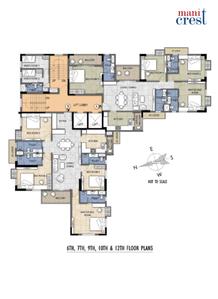 Image of 2615 Sq.ft 4 BHK Apartment / Flat for sale in Mani Crest, Entally, Kolkata for Rs. 34000000