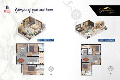 Image of 1522 Sq.ft 3 BHK Apartment / Flat for sale in MG Signature Homes, Jagatpura, Jaipur for Rs. 6200000