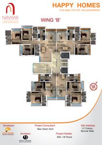 Image of 1200 Sq.ft 3 BHK Apartment / Flat for sale in Navkar Happy Home CHSL, Borivali West, Mumbai for Rs. 25000000