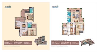 Image of 995 Sq.ft 2 BHK Apartment / Flat for sale in High End Windsor Paradise 2 Block F, Raj Nagar Extension, Ghaziabad for Rs. 7000000