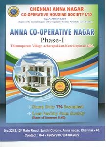 Image of 800 Sq.ft 2 BHK Apartment / Flat for sale in Chennai Anna Nagar Anna Cooperative Nagar, Thimmapuram, Chennai for Rs. 5550000