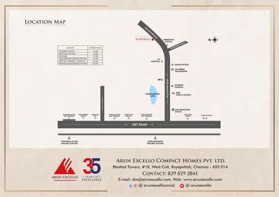 Image of 390 Sq.ft 1 BHK Builder Floor for sale in Arun Excello Home Haripriya, Guduvancheri, Chennai for Rs. 2050000