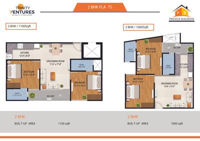 Image of 1000 Sq.ft 2 BHK Apartment / Flat for sale in Trinity Provica Dream Valley, Sector 72, Noida for Rs. 5187000
