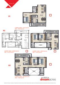 Image of 745 Sq.ft 1 BHK Apartment / Flat for sale in Sobha Dream Acres Tropical Greens Phase 18 Wing 39 and 40 by Sobha Limited, Balagere, Bengaluru for Rs. 11600000