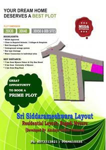 Image of 1041 Sq.ft 2 BHK Apartment / Flat for sale in Akshaya Shree Siddarameshwara Layout, Bogadi, Mysore for Rs. 6800000