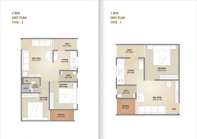 Image of 350 Sq.ft 1 BHK Apartment / Flat for sale in Aarush Joy Heights, Odhav, Ahmedabad for Rs. 2300000