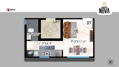 Image of 450 Sq.ft 1 BHK Apartment / Flat for sale in Vaidehi Raghav Nova, Kurla East, Mumbai for Rs. 9700000