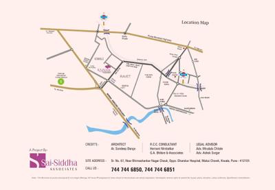 Image of 1230 Sq.ft 3 BHK Apartment / Flat for sale in Sai Siddha Kanak Residency Phase II, Kiwale, Pune for Rs. 7000000