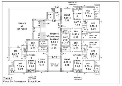 Image of 832 Sq.ft 3 BHK Apartment / Flat for sale in Nand Heights, Yogi Nagar, Rajkot for Rs. 8500000