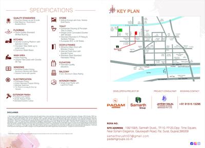 Image of 1315 Sq.ft 2 BHK Apartment / Flat for sale in Padam Samarth Srushti, Pal Gam, Surat for Rs. 5451000