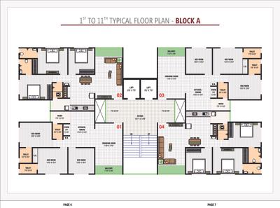Image of 1890 Sq.ft 3 BHK Apartment / Flat for sale in Ved Vedant Antilia, Vastral, Ahmedabad for Rs. 7000000