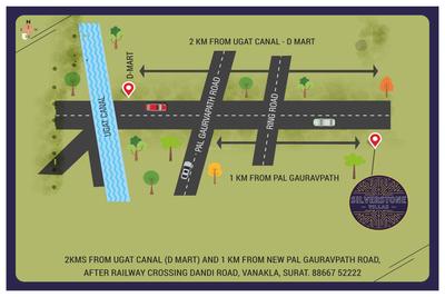 Image of 820 Sq.ft Residential Plot / Land for sale in Shree Ram Silverstone Villas, Vanakala, Surat for Rs. 5922000