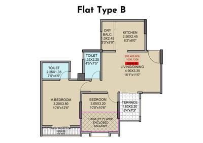 Image of 1600 Sq.ft 4 BHK Apartment / Flat for sale in Nest Saswad Aashirwad Homes, Ravet, Pune for Rs. 10352000