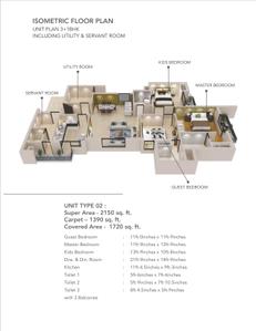 Image of 1450 Sq.ft 3 BHK Apartment / Flat for sale in Chandigarh Opera Garden , Kishanpura, Zirakpur for Rs. 10389000