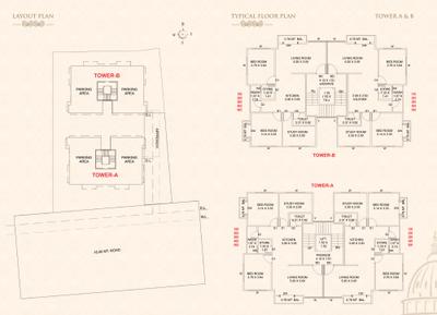 Image of 1200 Sq.ft 3 BHK Apartment / Flat for sale in Aaradhya Heritage, Sama Savli, Vadodara for Rs. 6900000