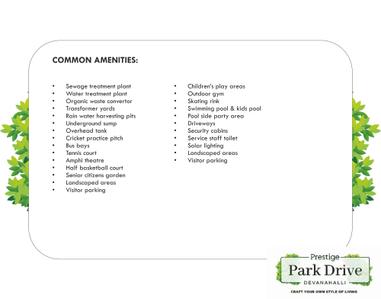 Prestige Park Drive Phase 3 Brochure 18
