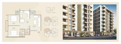 Image of 700 Sq.ft 2 BHK Apartment / Flat for sale in Aatman Pearl Heights, Waghodia Road, Vadodara for Rs. 3000000