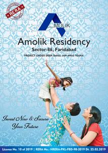 Image of 1600 Sq.ft 3 BHK Builder Floor for sale in Amolik Residency, Sector 86, Faridabad for Rs. 13500000