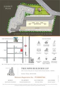 Image of 1200 Sq.ft 3 BHK Apartment / Flat for sale in Triumph Towers, Malad West, Mumbai for Rs. 30000000